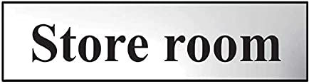 Store Room Sign - Self-Adhesive PVC - Chrome Effect - 200mm x 50mm