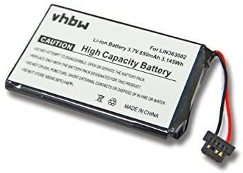 vhbw 1x Batterie Compatible avec Navigon 1410, 1400 GPS, Appareil de Navigation (850mAh, 3,7V, Li-ION) - Remplacement pour LIN363002