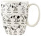 Departament 56 - Taza de cerámica conmemorativa del aniversario de las tiras de Snoopy.