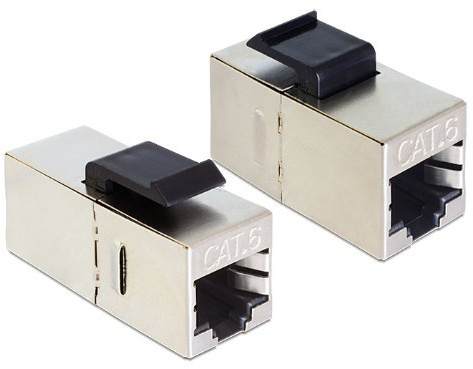 3x DELOCK Keystone RJ45 Buchse > Buchse Cat.6