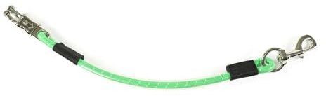 Shires Heavy Duty Bungee Trailer Tie - 62cm Shock Absorbing Horse Tie with Panic Release Clip Green