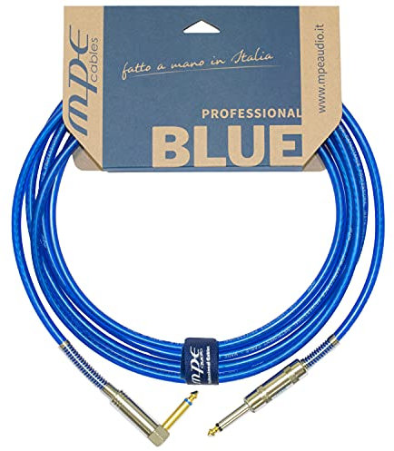 MPE AUDIO - Cavo chitarra jack angolo 90 pipa basso Professionale Made in Italy jack MOD G102T (10 MT)