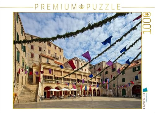 CALVENDO Puzzle Rathaus in Šibenik | 1000 Teile Lege-Größe 64 x 48 cm Foto-Puzzle für glückliche Stunden