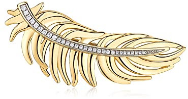 Brosway Broche Plume Femme | Collection Plume, h 45mm, Label