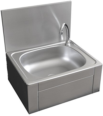 Handwaschbecken mit Kniebedienung Waschbecken Ausgußbecken Ausguss 400 x 400 x 260 mm