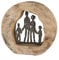 Casablanca Deko Figur Skulptur Familie Glück Liebe - Familienskulptur aus Holz Aluminium mit Spruchanhänger - Dekoration Wohnzimmer Geschenenk Geburtstagsgeschenk - Höhe 28 cm