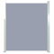 vidaXL Toldo Lateral Retráctil 160x500cm Gris Cubierta Marquesina Techo Carpa