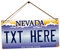 Personalised American Number Plates - Custom Nevada – Holes and Twine | Printed Metal Wall Sign Plaque Show Plate