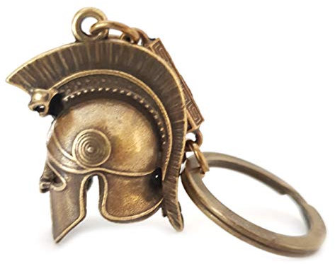 IconsGr Schlüsselanhänger, antiker Spartan-Soldat, Schlangen-Schlüsselanhänger