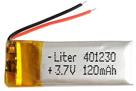 Akku 401230 LiPo 3.7V 120mAh 0.444Wh 1S 5C Liter Energy Battery Lithium Polymer Batterien Schutzplatine für Elektronik Wiederaufladbar - Nicht geeignet für Funksteuerung 32x12x4mm (120mAh|401230)