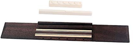 Alnicov 6 String Classical Guitar Rosewood Bridge with Cattle Bone Saddle Nut Set for Classical Guitar Replacement Parts