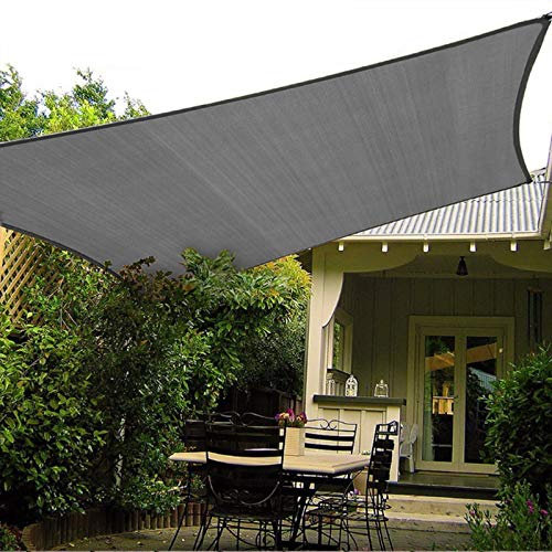 HAIKUS Sonnensegel 3x5 Meter Rechteckig, UV Schutz atmungsaktiv 5x3 m HDPE Sonnenschutz für Garten Balkon und Terrasse, Grau(3x5m)