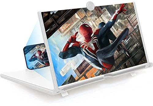 KONGMING 16 Zoll Handy Bildschirm Vergrößerungsglas 3D Screens Vergrößerungslinse für das Ansehen von Filmvideos Faltbarer Handylupe Bildschirm Vergrösserung für Smartphones