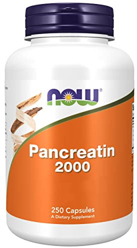 Now Foods, Pancreatin 2000, 200mg, 250 Capsules, Enzyme Blend, Gluten Free, SOYA Free, Non-GMO