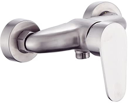Wandmontage, Duscharmatur, hoher Durchfluss, kaltes und heißes Wasser, Einhebelmischer, Fleckenwiderstand, gebürstetes Nickel
