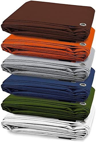 KARAT Lona impermeable de 3 x 5 m, color plata, con ojales, lona para construcción, piscina, tienda de campaña, para suelo, lona de lluvia, remolque, lona de madera, lona de jardín, 240 g/m²