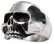 Fly Style Totenkopf Ring Aus 316L Edelstahl - Skull Gothic Schmuck, Größe: 17.5 mm