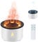 Mcbazel Vulkan Diffuser, 360ML Volcano Diffuser Flamme Aroma Diffusor elektrische Timing-Funktion/Lichtwechsel/Nachtlicht & Fernbedienung Luftbefeuchter Vulkan- Weiß/Crack