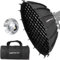 AMBITFUL Supporto Bowens per studio fotografico grandangolare da 60 cm, con griglia a nido d'ape, per flash e monoluce, colore: argento