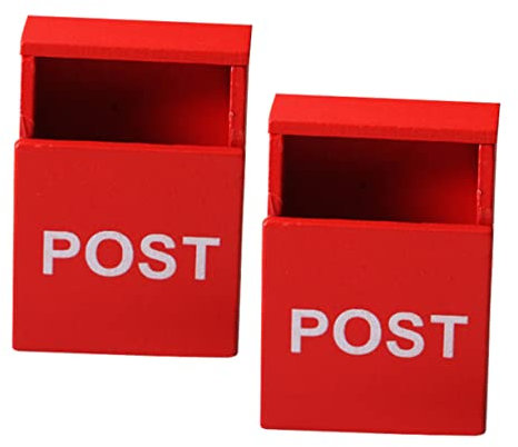 Toyvian 2stücke Miniatur Briefkasten Dekoration Mini Haus Mailbox Für Und Feiertags-Dekoration Für Miniaturen Und Szenen