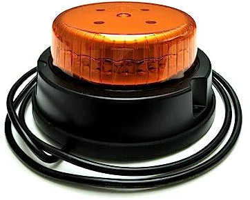 MelTruck® LED Rundumleuchte Warnleuchte Rotation Blitz 3 Schrauben 12V 24V PKW LKW Traktor (R-Rotation; F-Flash (Blitz); 3-Punkt Befestigung)