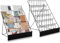 Ireer 2 Sets mit 4 Ebenen und 6 Ebenen Draht-Präsentationsständer für Arbeitsplatte, Buch-Präsentationsregal, Comicbuch, Magazin, Zeitung, Präsentationsständer, CD-Grußkartenregal, Ständer für