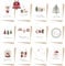 JOYEASE Weihnachtskarten mit Umschlag Set, 36 x verschiedene weihnachtspostkarten im modern Stil, A6 Christmas Cards mit schönen Sprüchen und Mustern