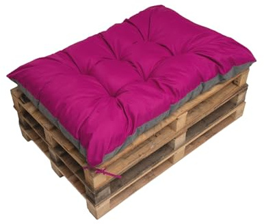 Setgarden Coussins pour palettes, Coussins pour chaises, Coussins pour bancs, grand coussin de sol, coussin de sol pour enfants (120 x 50 cm, Rose)