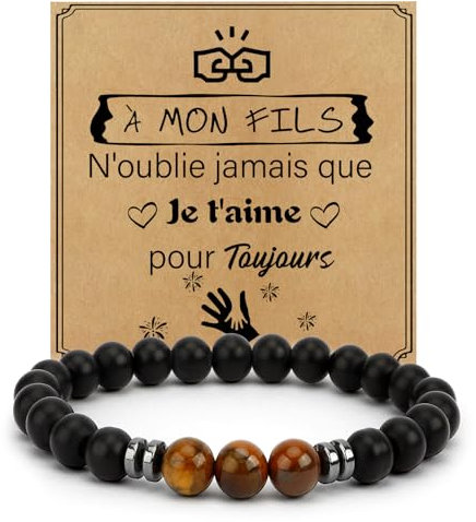 Bracelet Garçon Adolescent - Cadeau pour Noel ou St Valentin - Homme