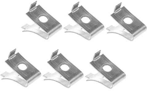 Zerodeko 6pcs Stainless Steel Glass Shelf Clip Heavy Duty Shelf Support Pegs for Kitchen and Wardrobe Storage