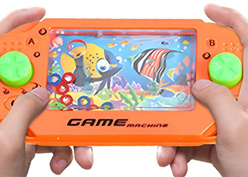 Aibyks 5 Wasserringspiel Handheld,Spielmaschine Geschenk Handspielmaschine Spielzeug - Konsole Ring Squeeze Puzzle Machine Spielzeug Geschenk für Kinder