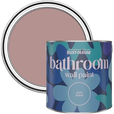 Rust-Oleum Peinture Rose Résistante à l'eau pour Murs de Salle de Bains, Finition Mate - Coup de Cœur 2.5L