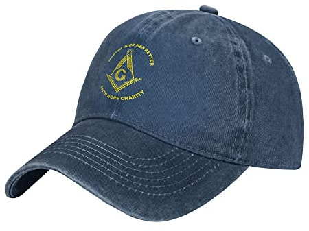 Generic Baseballkappe Freimaurer-Maurer-Hut Baseball Kappe Running Baseballkappe Mütze Mode Dad Hat Für Wandern Farbe Athletic 55-59 cm