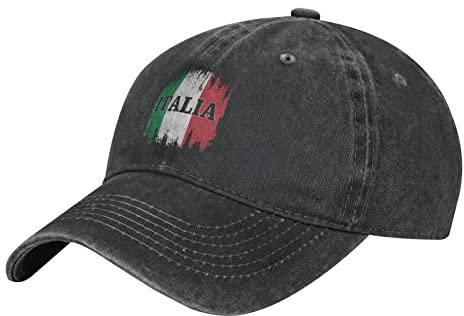 Generic Baseball Cap Italia Italien Italienische Flagge Golf Caps Unisex Baseballmütze Verstellbare Baseballkappe Für Außenbereich Outdoor Reisen