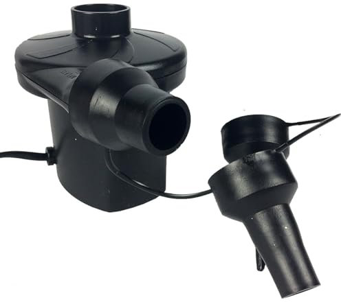Electric Pump for Inflatables AC 240V High Power Air Inflator Deflator With 3 Nozzles Adaptable Portable for Airbed Mattress Paddling Pool Beach Toys