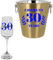 Personalised 30th Birthday Ice Bucket with Matching Champagne Glass 30th Birthday Party Gift Personalised Prosecco Glass & Ice Bucket (Gold Ice Bucket & Glass Set)
