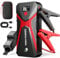 NHOWIN Jump Starter Power Pack, 4-IN-1 Car Battery Booster (Up to 8.5L Gas or 5.0L Diesel Engine) with Leads, Portable Car Jump Starter Power Bank with USB Fast-Charging Port and LED Flashlight