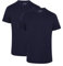 DANISH ENDURANCE Men's T-Shirts, Organic Cotton T-Shirts for Men, Multipack, Crew Neck or V-Neck, Short Sleeve, Premium Soft Blend, 2-Pack Dark Navy M