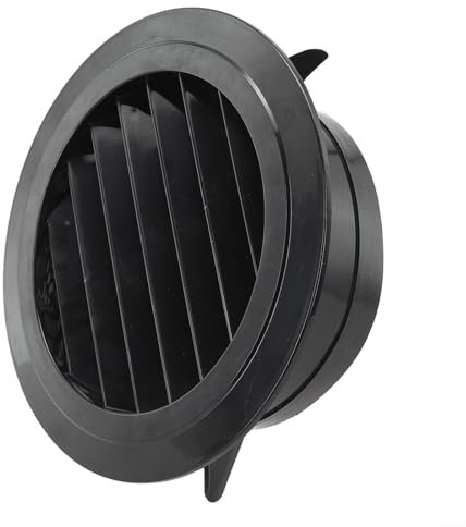 HEBEOT Grille de ventilation ronde noire 75 mm/100 mm/150 mm/200 mm - Grille d'aération ronde - 75 mm