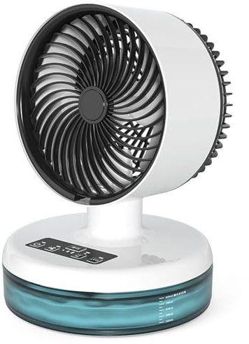 WGzxpddpIy 19.7cm/7.7in, Floor fan With, industrial fan, Mist fan, 3 Wind Speeds, Garage fan, Bedroom fan, garage fan, White