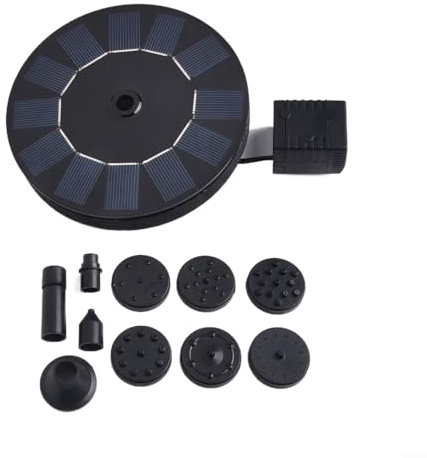 Fontaine solaire avec 6 buses pour le jardin, pompe solaire flottante pour bain d'oiseaux, piscine, terrasse, étang et aquarium