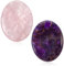 COMNICO Kristalle Set 2-teiliges Chakra Kristalle Steine Daumentasche Palm Edelsteine Heilsteine Natürlichen Kristallen Handgeschnitzter Amethyst zur Therapie Angstzuständen und Stressabbau