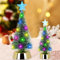 LED Mini Weihnachtsbaum,Weihnachtsbaum Miniatur,Mini Künstlicher Weihnachtsbaum,Weihnachtsbaum mit Led,Weihnachten Deko,Weihnachtsbaum Klein für Tischplatte Tischdekoratio Weihnachtsdeko(19cm+13cm)