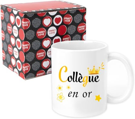JoyrnalK Mug Collegue De Travail, Cadeau Pour Collegue, Céramique, Tasse, 350 ml