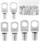 QWORK® Set di 30 capicorda da 16/25/35 mm², Capicorda ad Anello in Rame Stagnato per Cavi Auto, con Occhiello M8 e M10