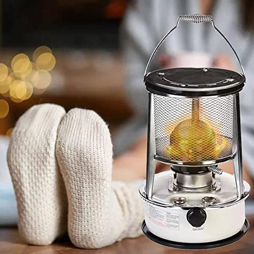 NTALJC Tragbare Kerosin-Ölheizung für Innenzeltöfen für den Winter, effizientes Heizen ohne Strom, Kerosin-Heizungen zum Erhitzen von kochendem Wasser (Größe: 6 l/weiß) (6 l/weiß)