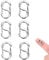 Double Opening Shortener Lobster Clasps, 6 pcs Necklace Clasp and Closures Stainless Steel Bracelet Connectors Chain Clip Shortener Charm Clasp for DIY Jewelry Making and Repair