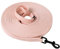 Wasserdicht Schleppleine für Hunde, Schleppleine 5m/10m/15m/20m mit Handgriff und D-Ring, Leicht zu Reinigen Gummierte Hundeleine Trainingsleine für Kleine Mittlere Große Hunde, Rosa, 10M
