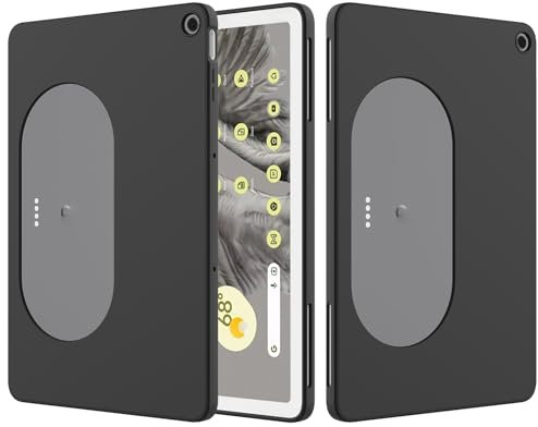 Custodia in silicone compatibile con Google Pixel 27,9 cm 2023 Tablet, ultra sottile, colore puro, antiurto, cover posteriore morbida in TPU, colore nero