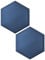 Wzmazingly 3D Wandpaneele Gepolstert, Packung mit 2/3/4, Wanddekoration Selbstklebend Hexagon Kollisionsschutz Kopfteil Wandkissen für Kinderzimmer, Wohnzimmer(Dark Blue,20x23cm-2pcs)